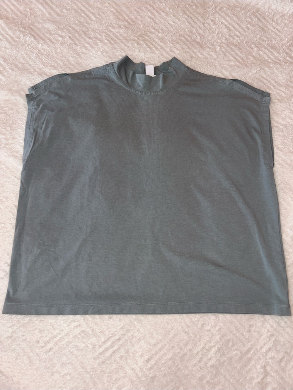 Athleta Cap Sleeve Mock Neck Tee - Slate Blue